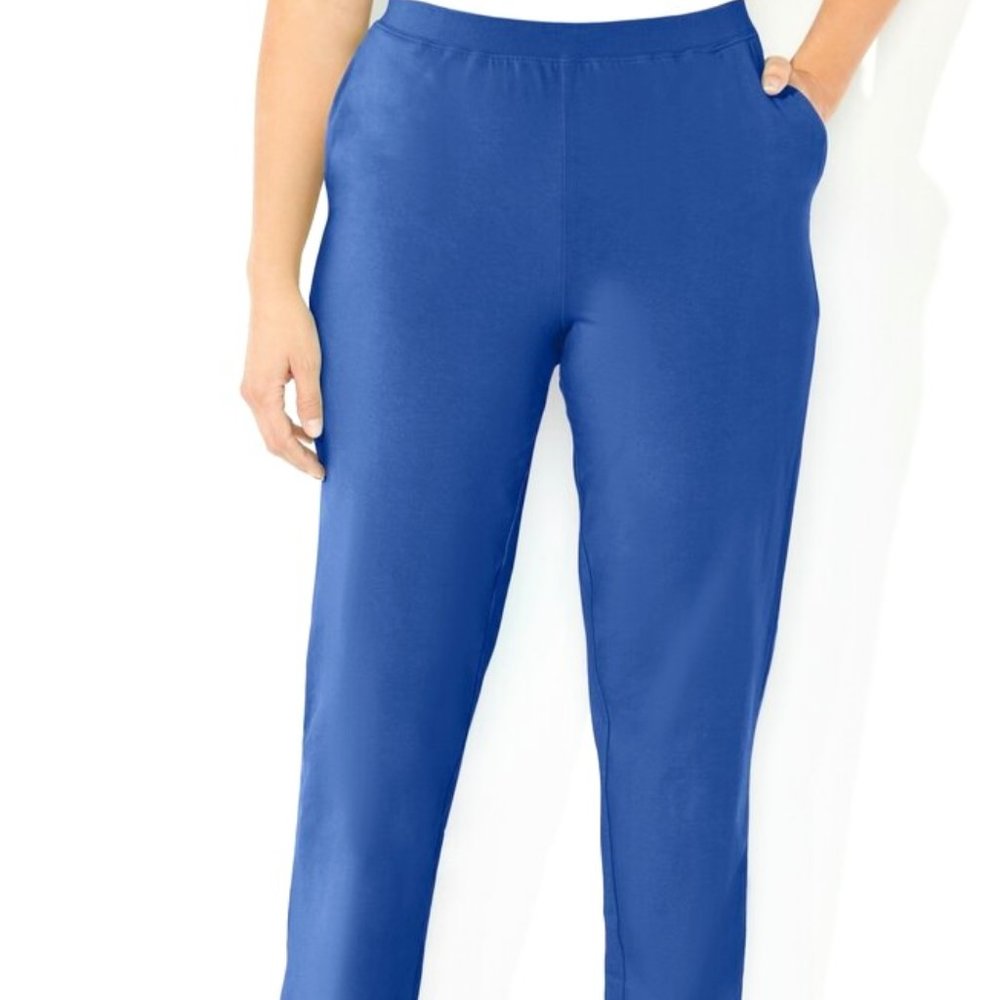 Catherine's Dk Sapphire Suprema Pants Cotton 4XWP (Petite)- NWT